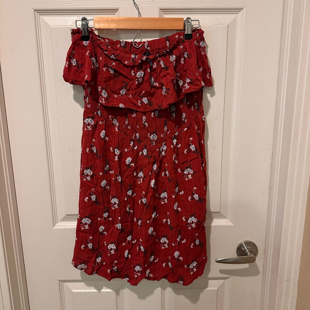 American Eagle Outfitters Red Floral Dress